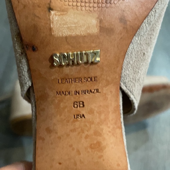 Schutz Binalia Lace Up Suede Block Heel Sandals size 6 - Picture 8 of 11